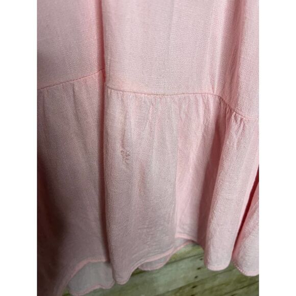TORRID SIZE 2 (2X) RAYON SLUB TIERED BUTTON FRONT TOP PINK CUTE CASUAL GIRLIE - Picture 10 of 10